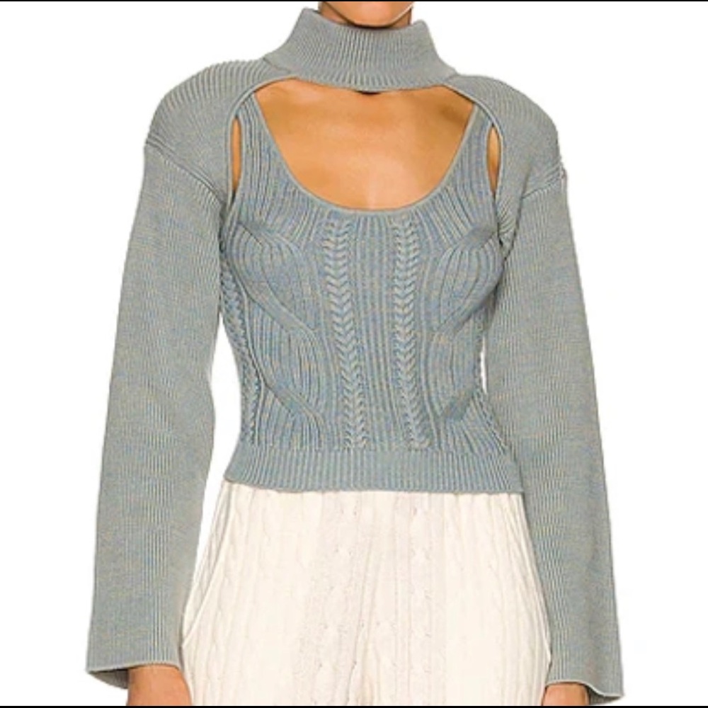 JONATHAN SIMKHAI NICOLE PULLOVER IN BALTIC MARSH
